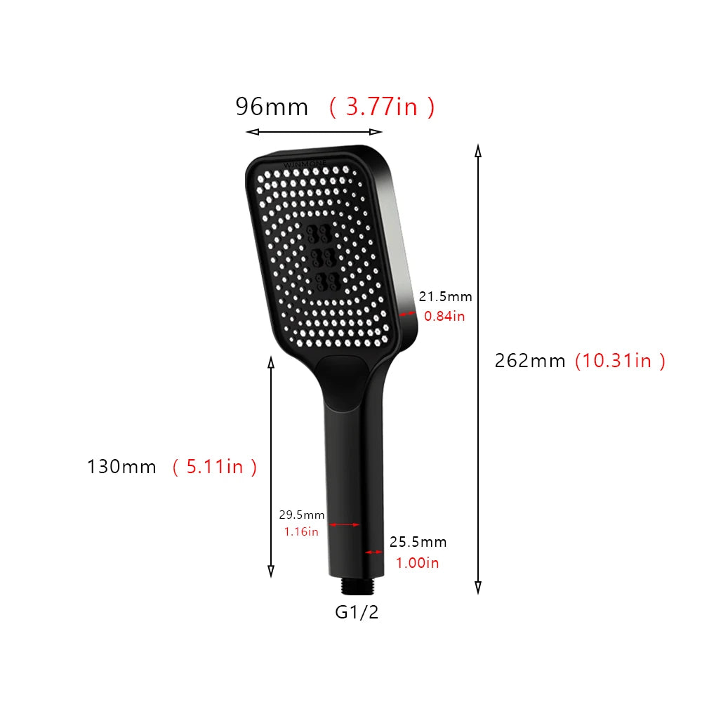 Large Flow High Pressure Shower Head Spray Bathroom Rain Shower Silicone Water-saving Nozzle Pressurization Handheld Accessories Magic Electronics Sb2c2b68c2bc34ed39970fce1996ff3a6D