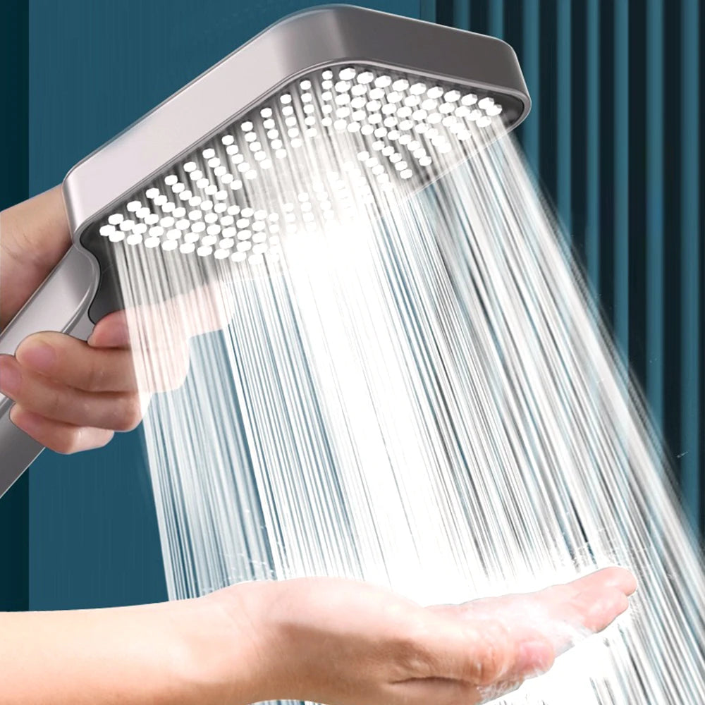 Large Flow High Pressure Shower Head Spray Bathroom Rain Shower Silicone Water-saving Nozzle Pressurization Handheld Accessories Magic Electronics Sb3d559979ff54cd6b04e08d67d74d41dW