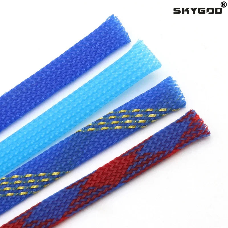 1/5/10M Blue-Gold-Red PET Braided Wire Cable Sleeve 3 4 6 8 10 12 16 20 25 30 40mm Tight High Density Expandable Magic Electronics Sb3fabeddd91b4d7580a63338a15c0cbfk_5b14d7d7-13c8-44a0-b8d5-a5459efd1741
