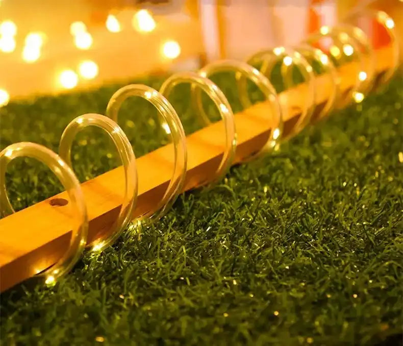 Solar String Lights Outdoor Waterproof LED Strip Rope Tube Lamp Christmas Fairy Garland String Lights for Garden Tree Yard Fence - Magic Electronics