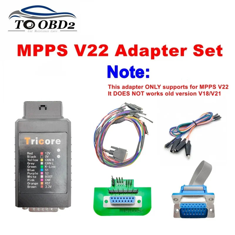 NEW 2025 MPPS V22 Unlock Version Life Time Use Mpps Full Chip With Breakout Tricore Cable OBD2 ECU Programmer Chip Tuning Tool Adapter connector Magic Electronics Sb44c37bdbe474dd098c8eafd43b50493R Adapter connector