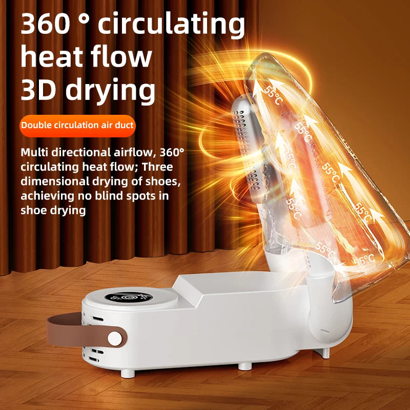 HOMEFISH Intelligent Shoe Dryer Quick Drying Deodorizing Sterilizing Adjustable Timer Household Shoe Warmer And Heater - Magic Electronics