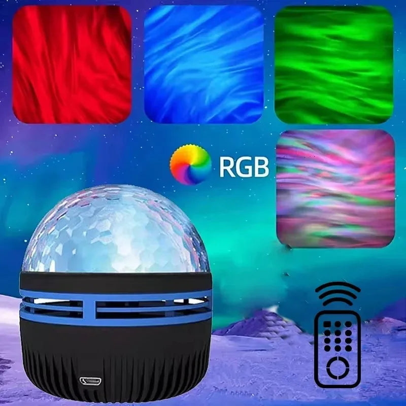 1pc LED Northern Lights Projection Lamp,Aurora Borealis Effect,Remote Control,USB Powered,Color-Changing Light,For Bedroom Decor RGB Magic Electronics Sb4c7e16fa25a4b83b1841ae55696f4fae RGB