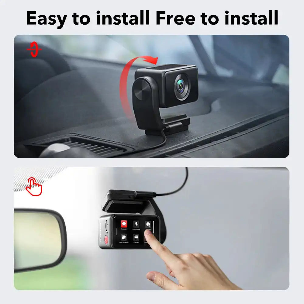 REDTIGER A4 4k Dash Cam Front and Rear Drive Recorder GPS& 5G WiFi Touch Screen Night Vision 24H Parking Mode Voice Control - Magic Electronics