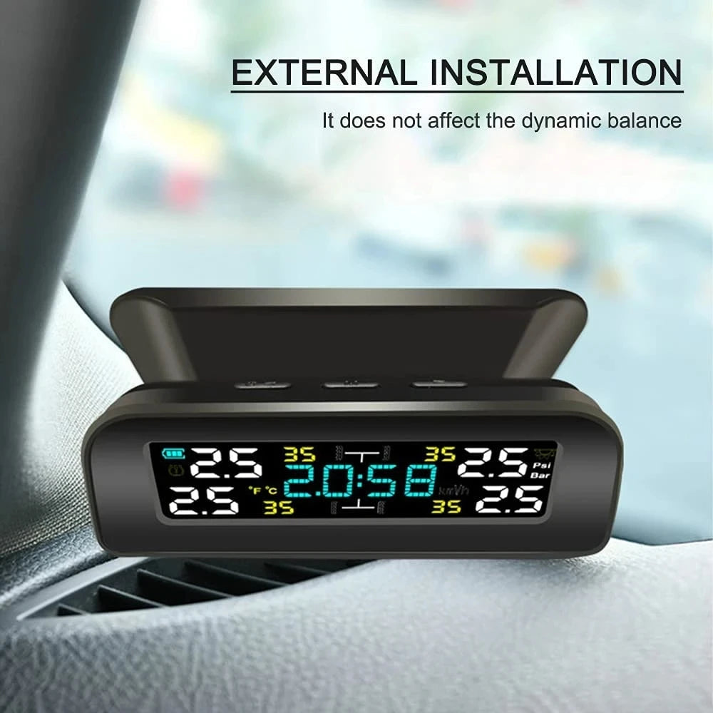 Universal Smart Solar TPMS Tire Pressure Sensor Car Tire Pressure Monitoring System with 4 Wheel Internal External Sensors TMPS Magic Electronics Sb57ae8cd0e754312a4be1dc564ab6c6eX
