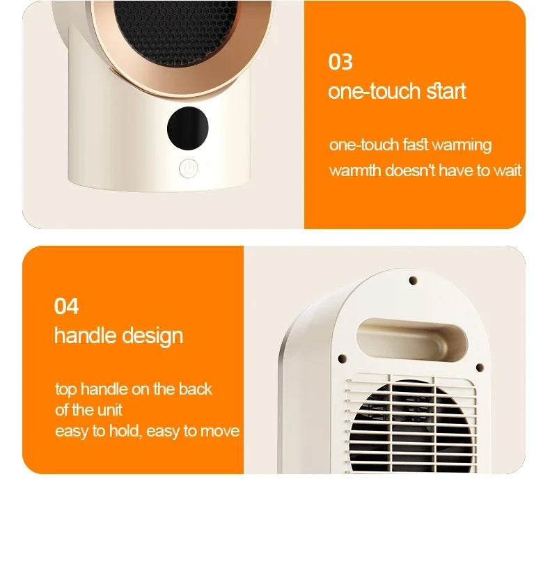 Desktop bedroom electric heater, office small heater, household heater, heating artifact, indoor heater - Magic Electronics