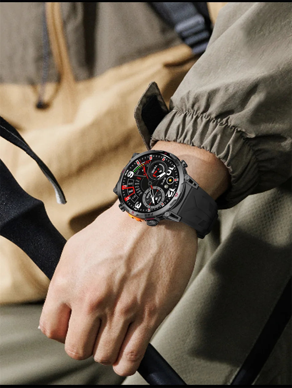 2026 New Outdoor Sports Smartwatch Men GPS Positioning 650mAh HD Call 1.56-inch AMOLED Screen Compass 5ATM Waterproof Watch Man - Magic Electronics