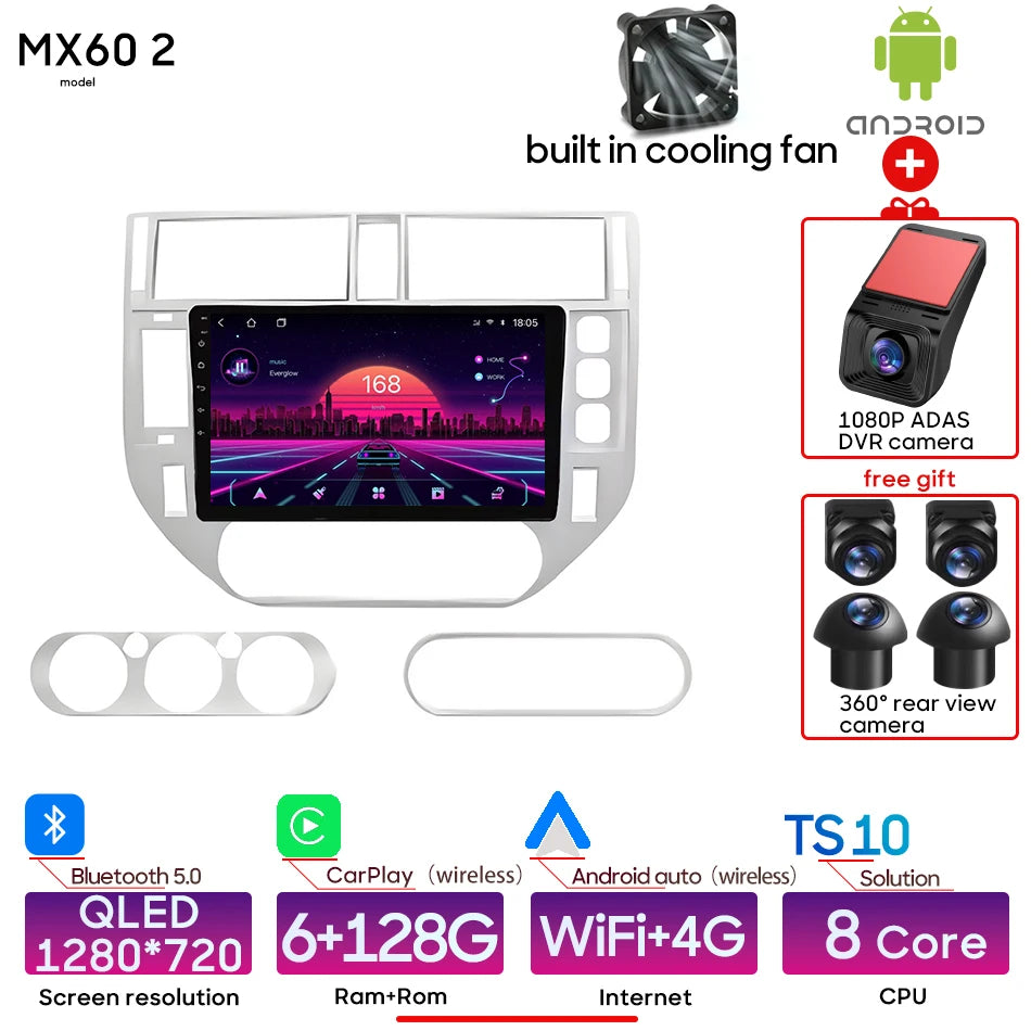 Android 15 For Ford Kuga MK1 2008 - 2012 Car Multimedia Player Carplay Auto Head Unit Radio Video Stereo Navigation GPS 2din GPS 6-128-360cam-dvr Magic Electronics Sb6f5e9d1bfb14358a0db6b26b676fb6aB 6-128-360cam-dvr
