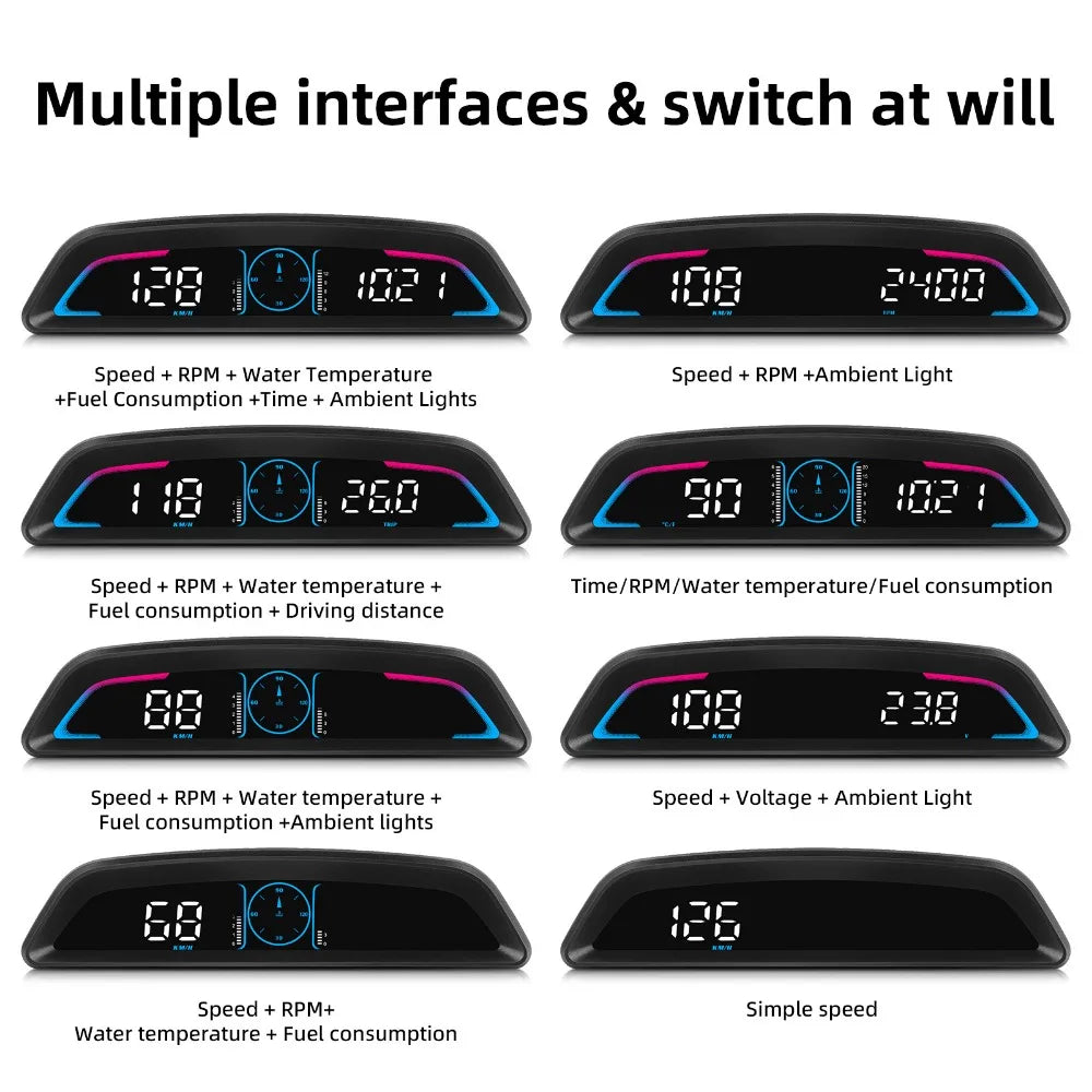 Car OBD/GPS B3 G3 Head Up Display Speed Gauge For HUD Display With Alarm Function Temperature Voltage RPM On-board Computer - Magic Electronics