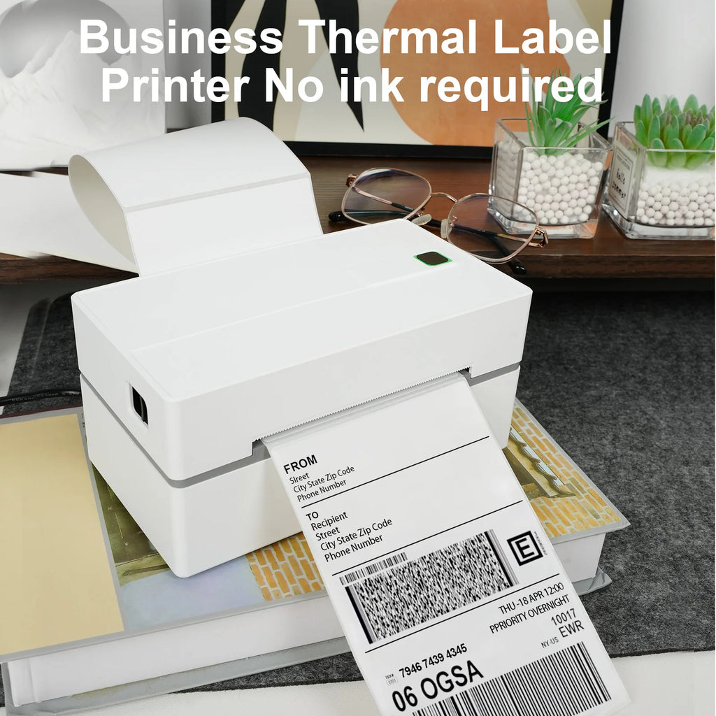 Thermal Label Printer Portable No Ink Required 203DPI 4x6 for Small Business Bluetooth USB High Speed Express Airway Bill Magic Electronics Sb97e441423a6454cb7ab79fe1e02305fA