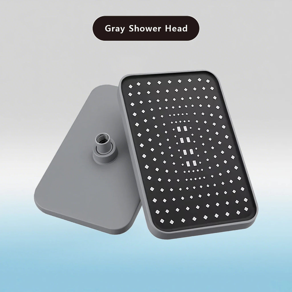 Large Flow High Pressure Shower Head Spray Bathroom Rain Shower Silicone Water-saving Nozzle Pressurization Handheld Accessories Gray Top spray Magic Electronics Sb9a3127da10d4305b6011256763deaecg Gray Top spray