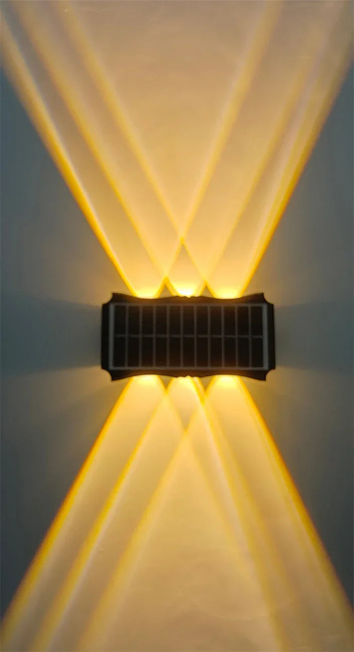 Solar LED Light Wall Lamp Outdoor Waterproof High Brightness Up And Down Luminous Lighting for Outdoor Garden Decoration - Magic Electronics