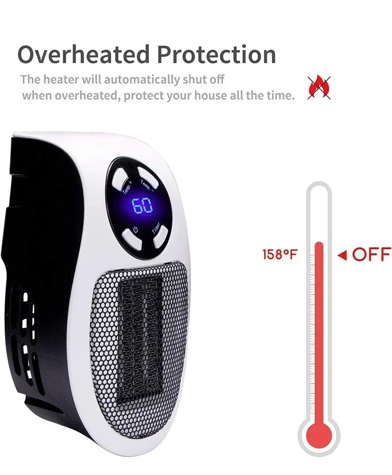 350W Portable Heater Electric Heater Convenient Room Heater Remote Control Wall Mounted Heater Winter Heating Home Appliance - Magic Electronics
