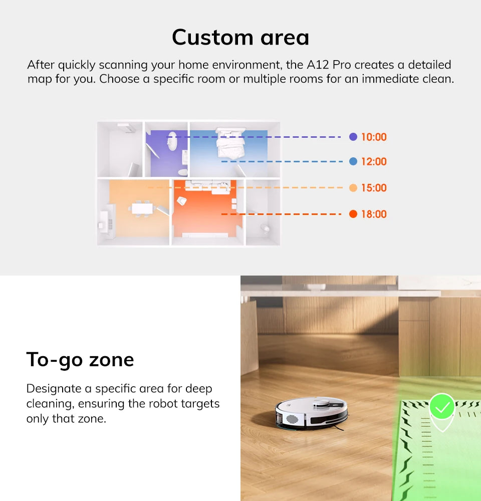 ILIFE A12 Pro Robot Vacuum and Mop Combo,LIDAR Navigation, self collection dust, 3000Pa suction, app/remote control Magic Electronics Sbb18ed1e0435483ab7c004a42618effaZ