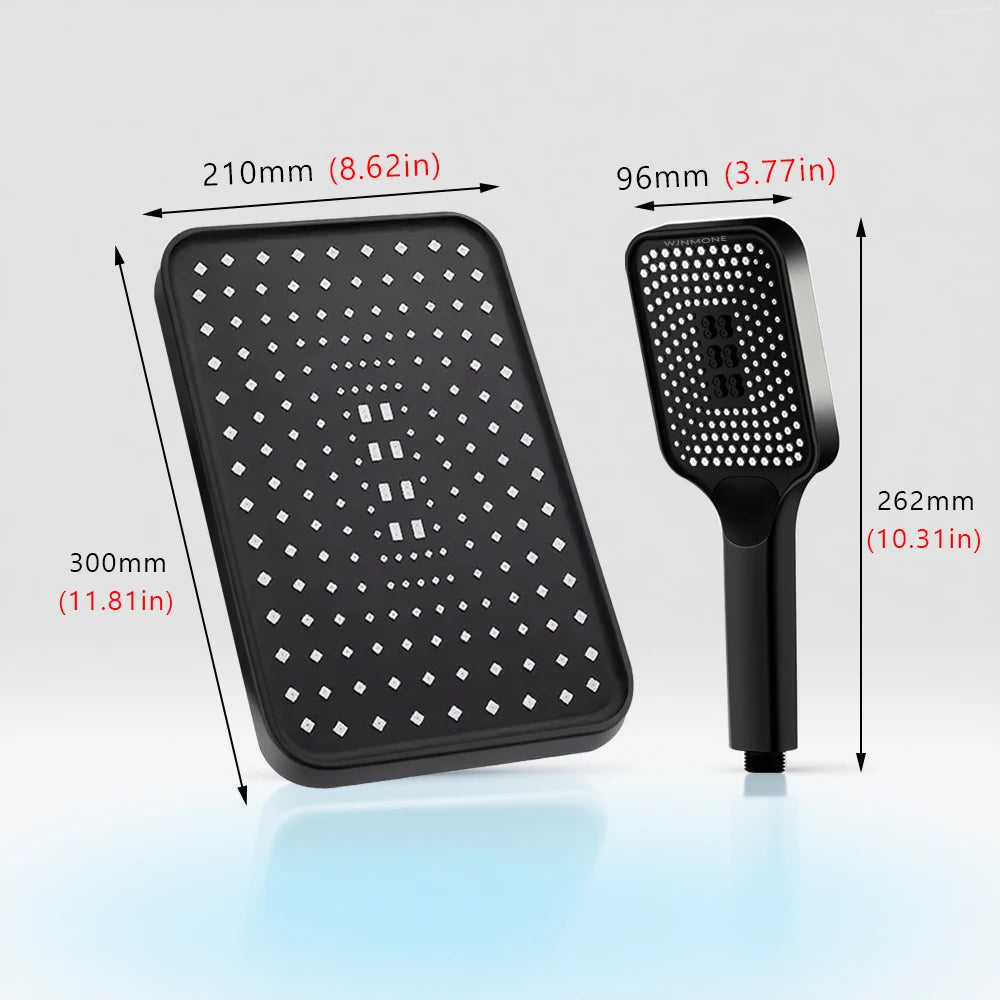 Large Flow High Pressure Shower Head Spray Bathroom Rain Shower Silicone Water-saving Nozzle Pressurization Handheld Accessories Magic Electronics Sbc5c431e967e4cb59d1a8e22a1b75d90F