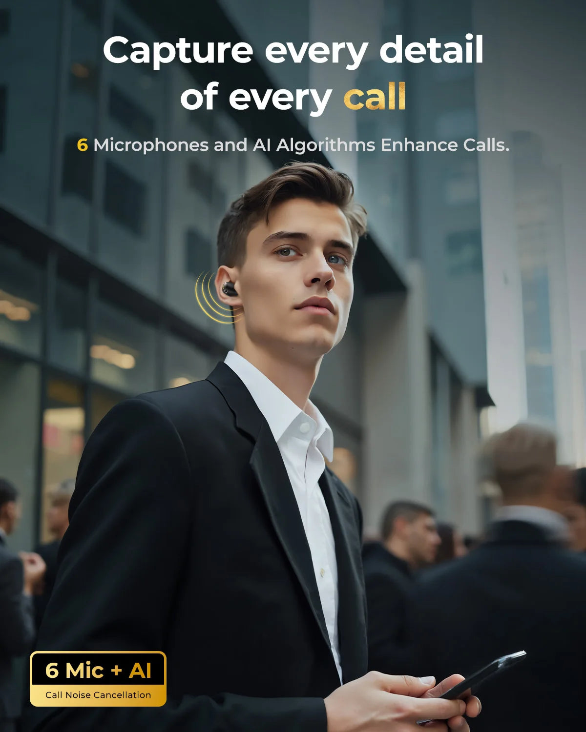 wegear Wireless Earbuds Bluetooth 5.4 in Ear Hybrid Active Noise Cancelling Earbuds with 6 Built-in Microphones 32H Playtime - Magic Electronics