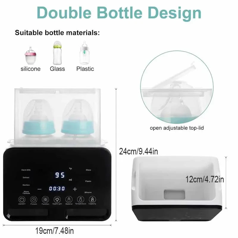 Baby Bottle Warmer Multifunction Sterilizer Accurate Temperature Control Fast Milk Bottle Warmers with Timer Newborn Accessories Magic Electronics Sbcb341d3a2254fac9571ccc5b114ab0df