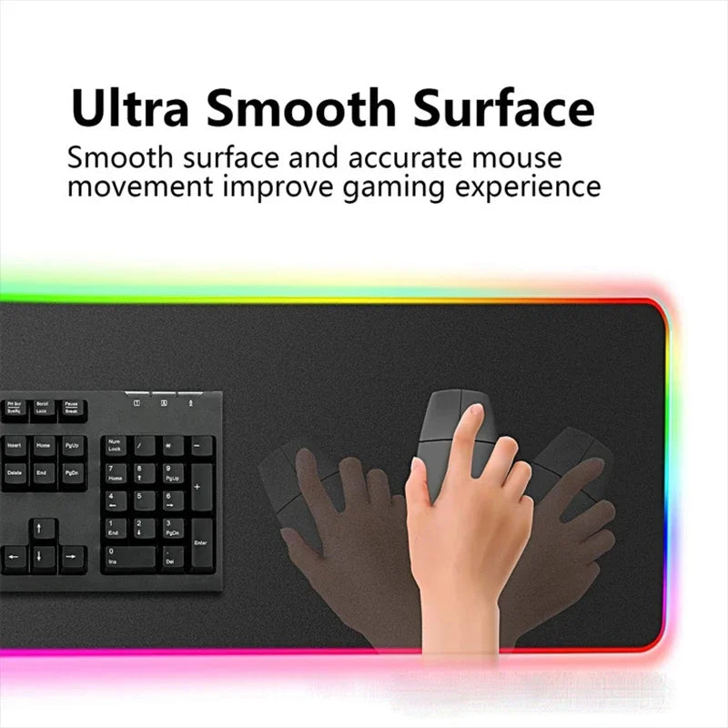 RGB G-Gengar Mousepad Pokemon LED Purple Mouse Pad Gaming Accessories Ghost Big Extended Keyboard Carpet PC Anime Desk Mats Magic Electronics Sbcef3f7797e64364be65d7346f34753bT