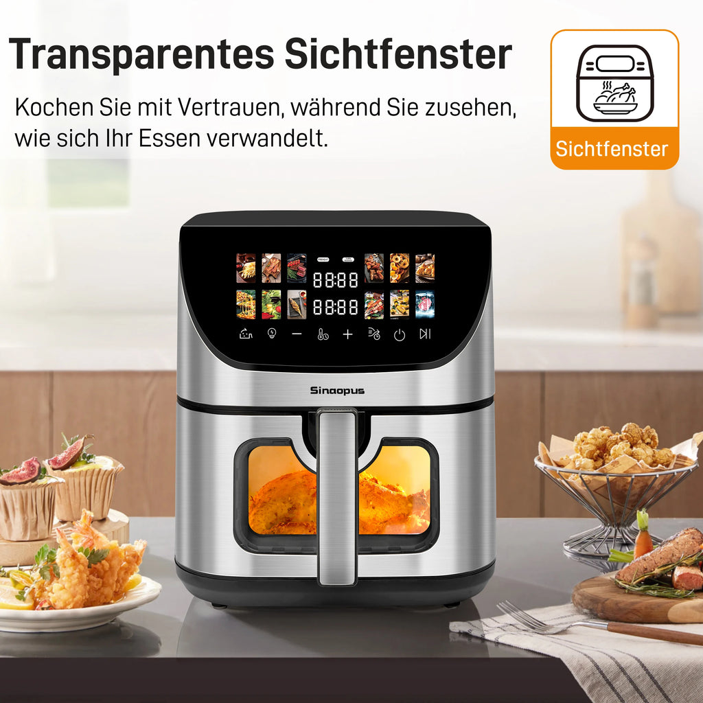 8L Smart machine Hot fryer Multi Function air fryers Smart machine Viewing Window & oven Oilless Cooker with LED Touch Control Magic Electronics Sbd1152a23a9e4370952e5942691d09d0g