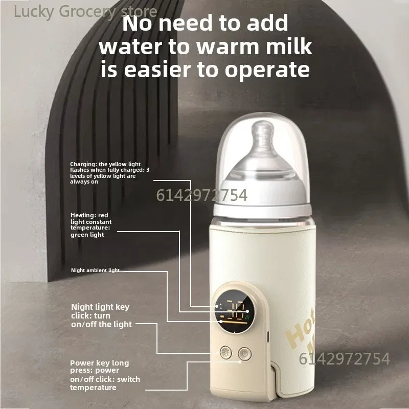 USB Multifunctional High-capacity Baby Feeding Bottle Smart Temperature Control Warmer Screen Newborn Baby Bottle Warmer Sleeve Magic Electronics Sbd2039e66e174706977e13550da0170ej