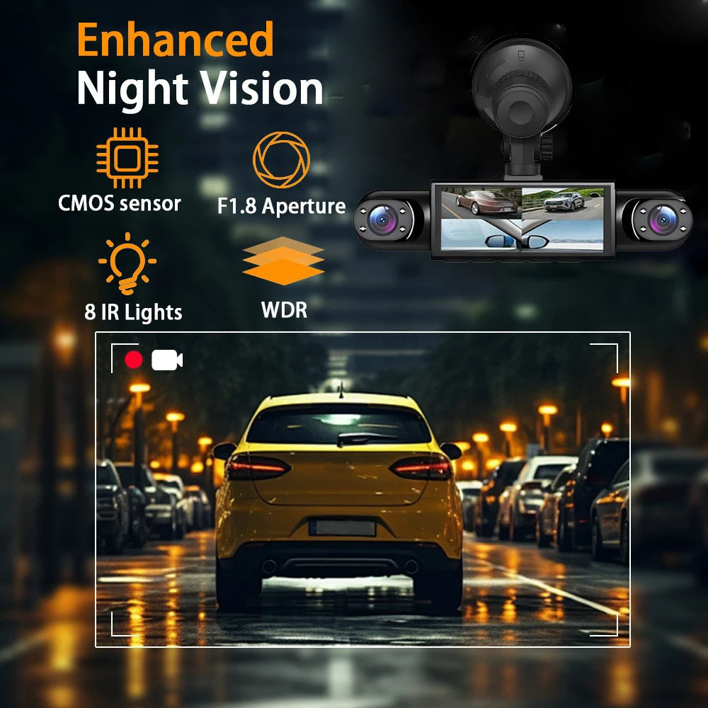 4 Channel Dash Cam 360° Car Video Recorder Black Box with Night Vision 24/7 Parking Monitor G-Sensor Loop Recording auto parts Magic Electronics Sbd483a6c5e37454ba607b093a6e36b1bi