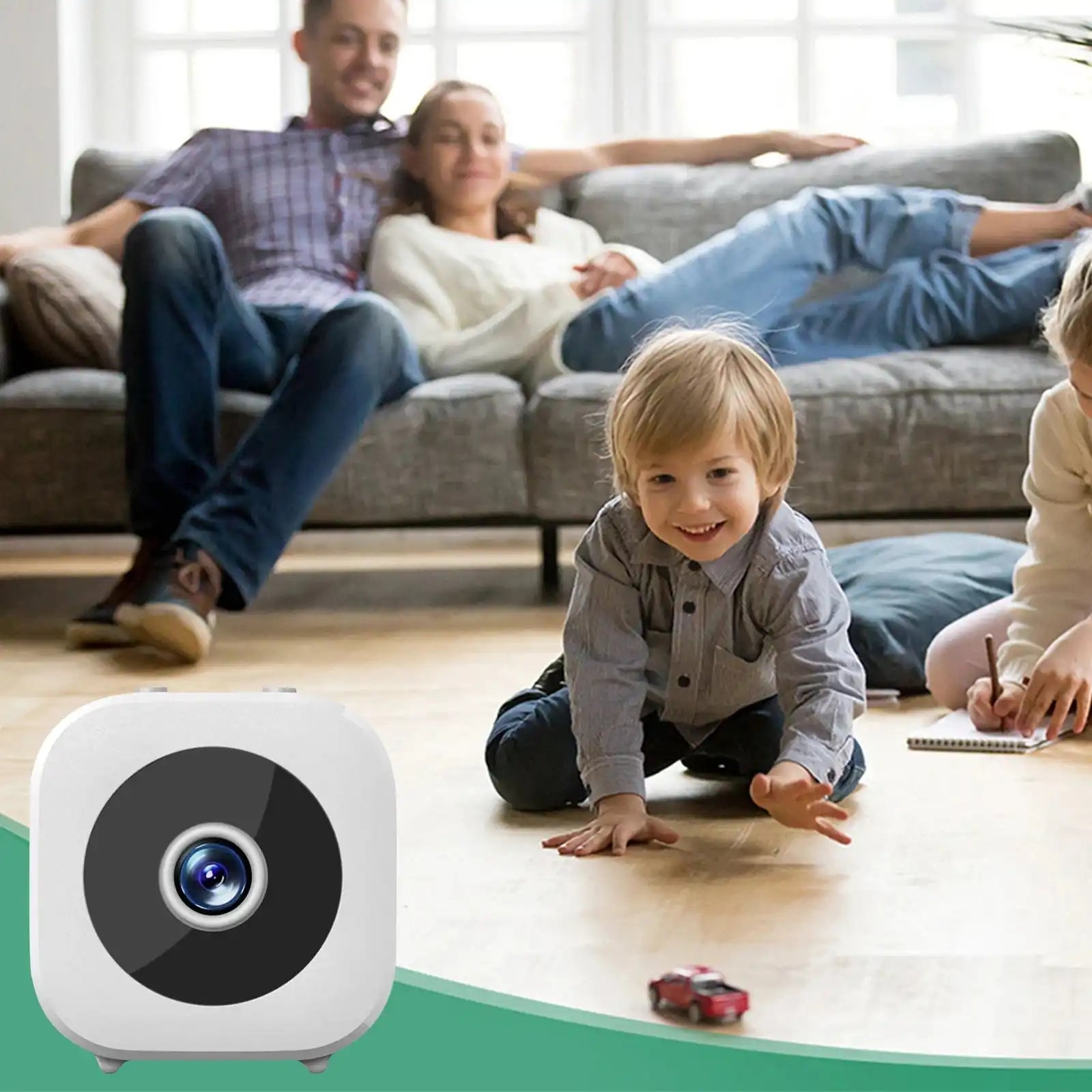 Smart Wireless Security Camera Rechargeable Househeld WiFi Surveillance Motion Detection Mini HD Camera for Home Office - Magic Electronics