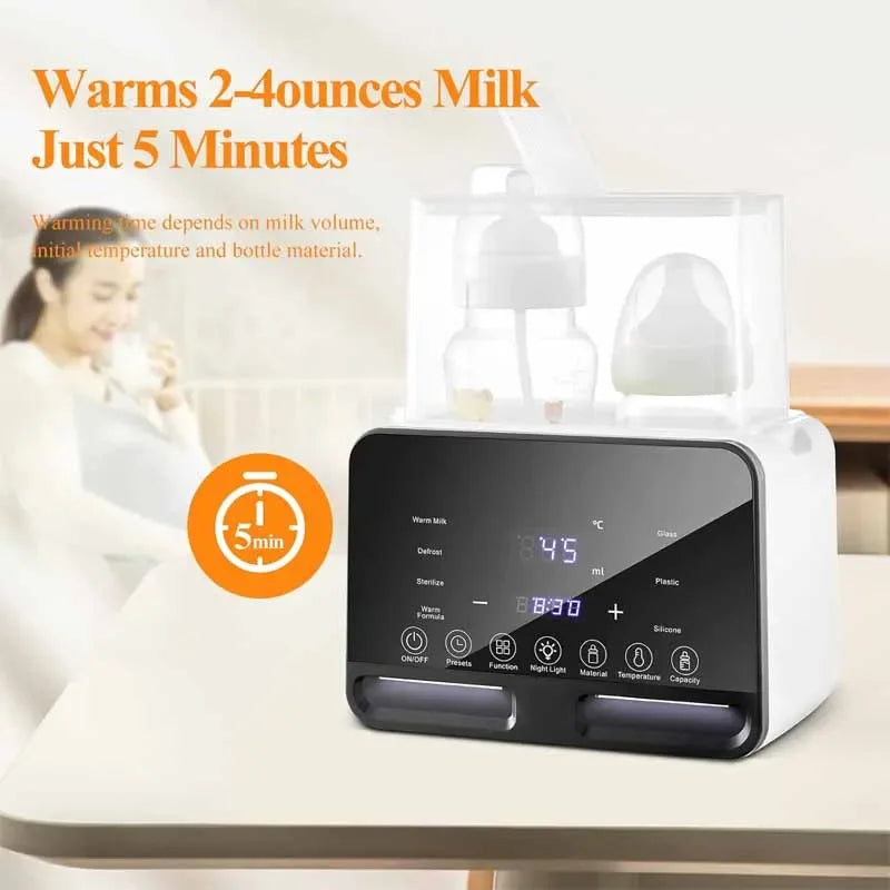 Baby Bottle Warmer Multifunction Sterilizer Accurate Temperature Control Fast Milk Bottle Warmers with Timer Newborn Accessories Magic Electronics Sbdd911080ef54eacb463a7a483eb1e8cm