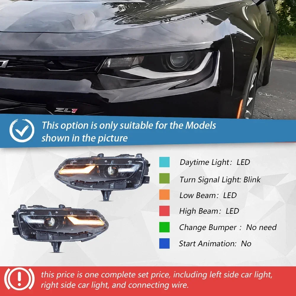 For Chevrolet Camaro 2020-2023 Car Front Lamps LED Auto Headlights Assembly Upgrade High Quality Projector Lens Tool Accessories - Magic Electronics