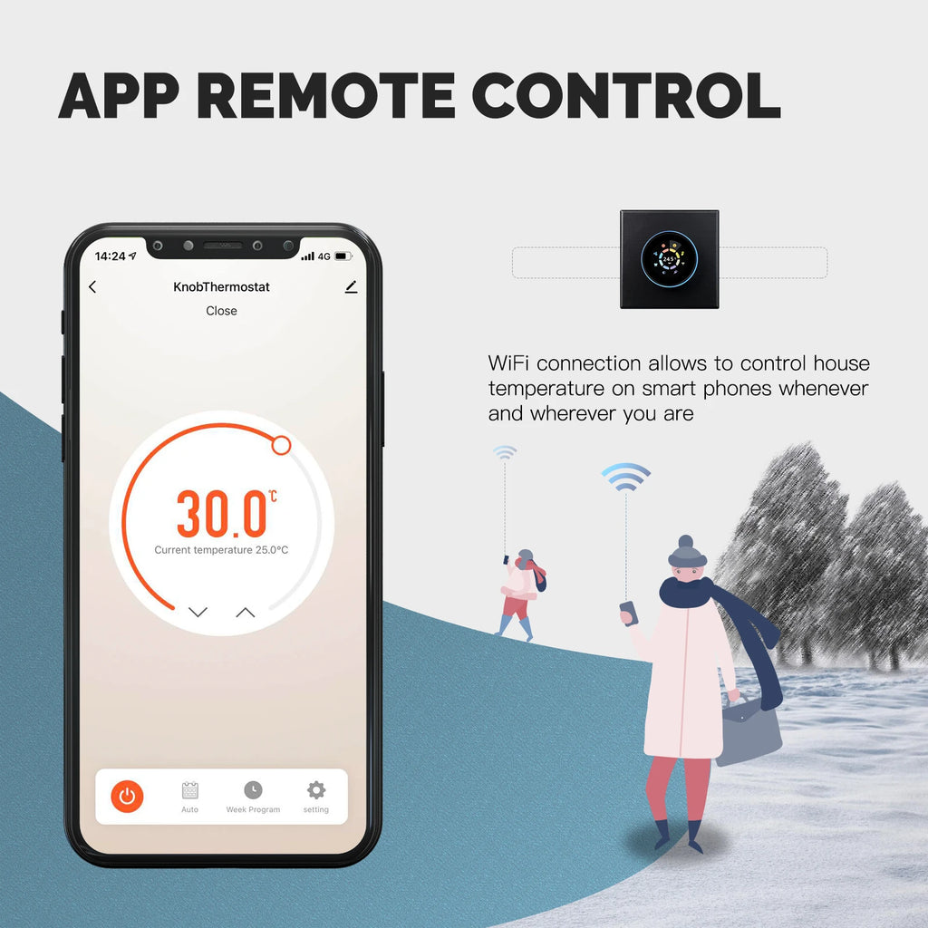 WiFi Smart Home Heating Knob Thermostat Temperature Controller For Water Gas Boiler Electric Heating Works with Alexa GoogleHome - Magic Electronics