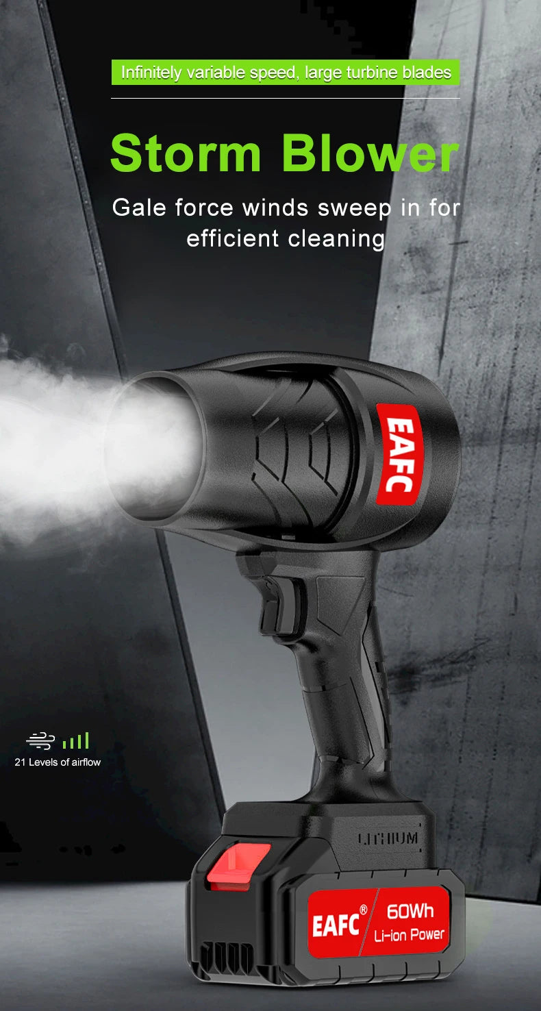 EAFC Turbo Fan Violent Air Gun Thrust Stepless Speed High Power Turbofan Leaf Blower Handheld Jet Fan With 21V Battery Magic Electronics Sbeb0ce32f764444fb9bccd53b017ac28z