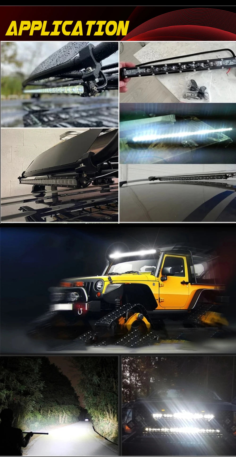 HAOLIDE 6D 7inch 14inch 20inch 26inch 38inch 50inch 1 Row Utral Slim Led Light Bar Driving Light 6000k White for Offroad SUV UTV Magic Electronics Sbf4d3f553240456bacbf26b2e8795f72v