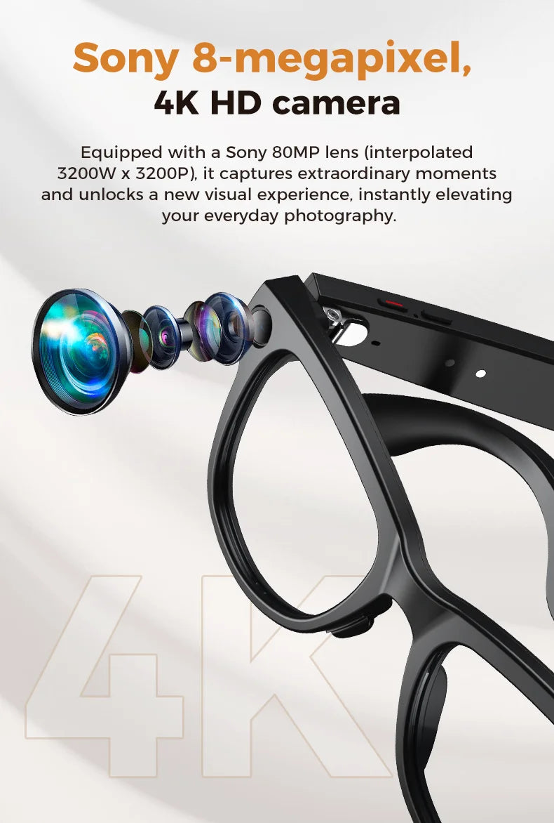 AI Smart Glasses with Camera 1200P M02 Ultra ChatGPT Voice Control 32GB Real-time Translation 3600mAh Charging Case Sunglasses Magic Electronics Sc1f0ccf7e2b241a0a60b3d9e6334136eM