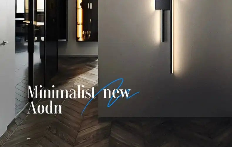 Wall Lamps LED Lights Simple Modern Sofa Living Room Decor TV Background Decoration Wood Grille Bedroom Bar Long Strip Wall Lamp - Magic Electronics