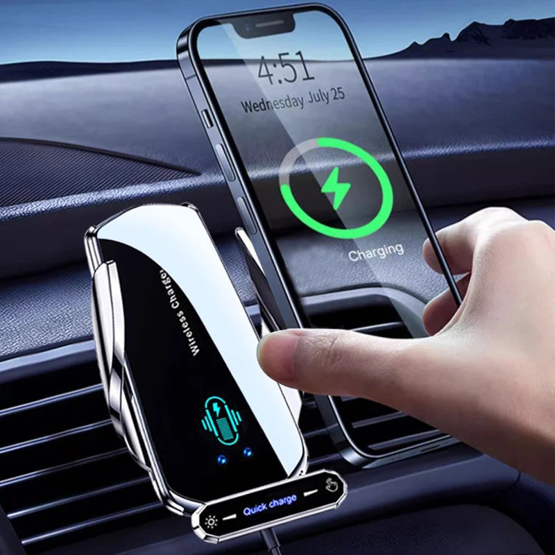 Wireless Charger For Car Mobile Cell Phone Holder Support For Mobile Car Mount Automotive Electric Induction Auto Clamping Magic Electronics Sc28821fb7e464db6948b9097760365260