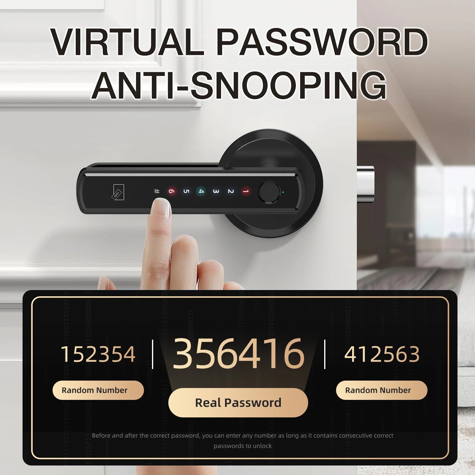 Viladepot Smart Lock Fingerprint Door Lock App Control TYPE-C Interface Passcode Unlock Electronic Touchscreen Keypad - Magic Electronics