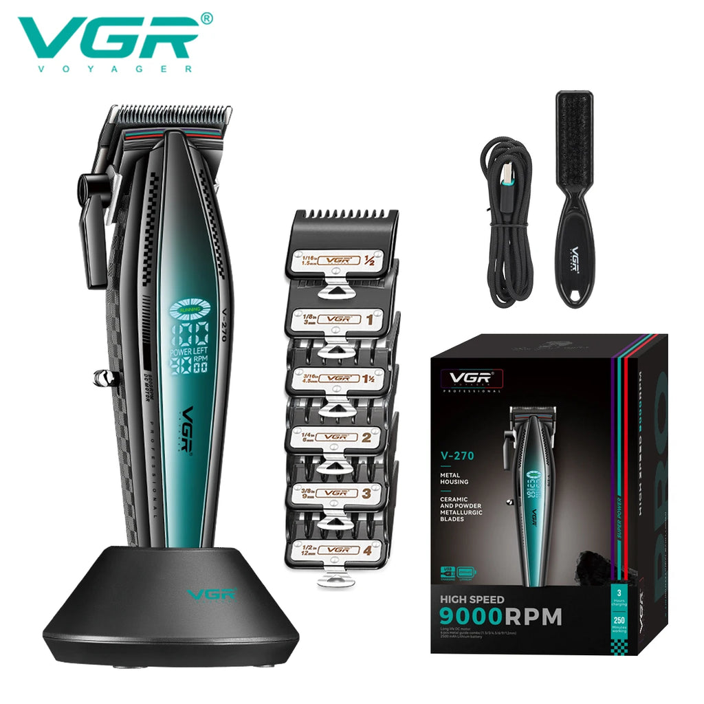 VGR V-270 High end Hair Clipper Set Hair Salon Household Electric Hair Clipper Metal Mech Wind Alloy Blade 9000 RPM Hair Trimmer blue USB Magic Electronics Sc2ea376f401949ea8065d41b4750fc3dn_243fbd35-d7da-44d2-8a96-f4ce84c7275b blue USB
