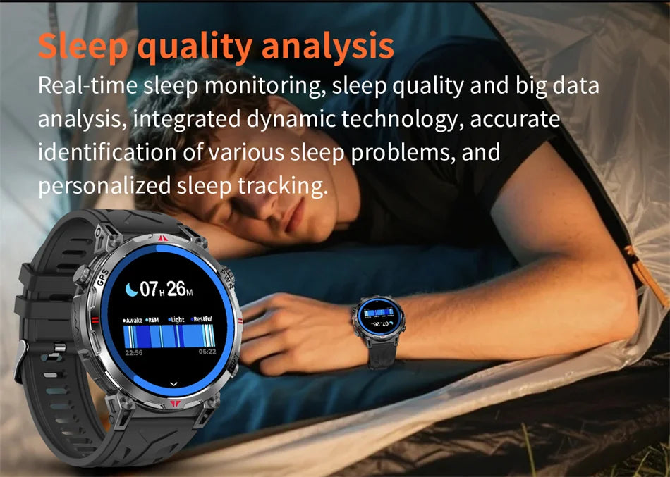2026 New Outdoor Sports Smartwatch Men GPS Positioning 650mAh HD Call 1.56-inch AMOLED Screen Compass 5ATM Waterproof Watch Man - Magic Electronics