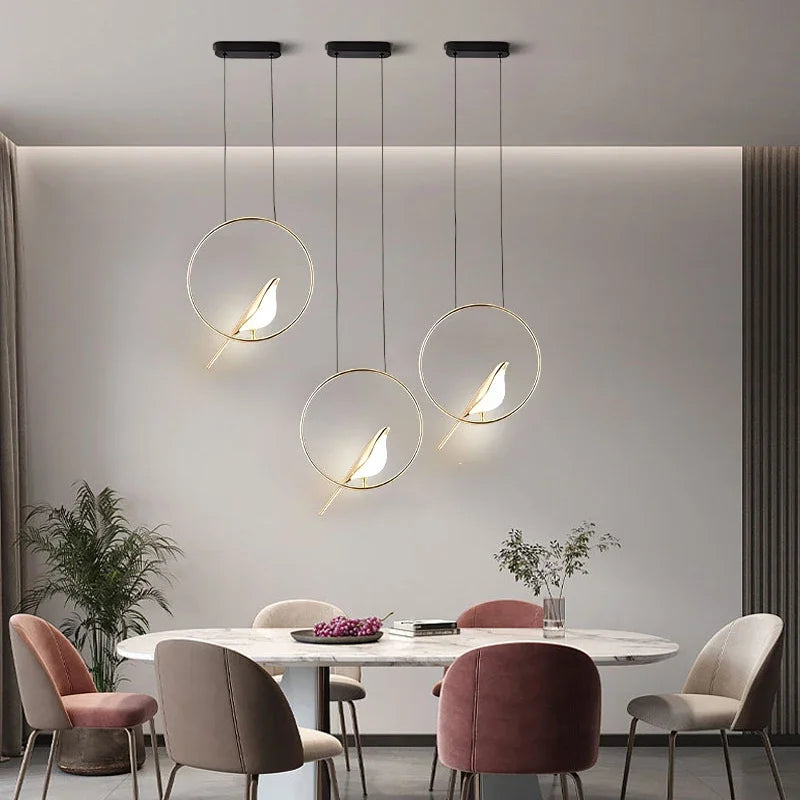 LED Gold Silver Magpie Bird Pendant Light Chandelier for Bedroom Living Room Indoor Hanging Lamp AC110v 220v Drop Shipping Magic Electronics Sc4c4697429bd4928b4373e48264ff715s