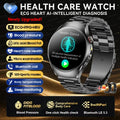 2026New Health Care Analysis ECG+PPG Smart Watch Blood pressure Fitness Uric Acid Blood lipids Bluetooth Call Clock Smartwatches Black Steel 2A ECG Chip Magic Electronics Sc5f2e0324afd4bd88cbae79acf480355C Black Steel 2A ECG Chip