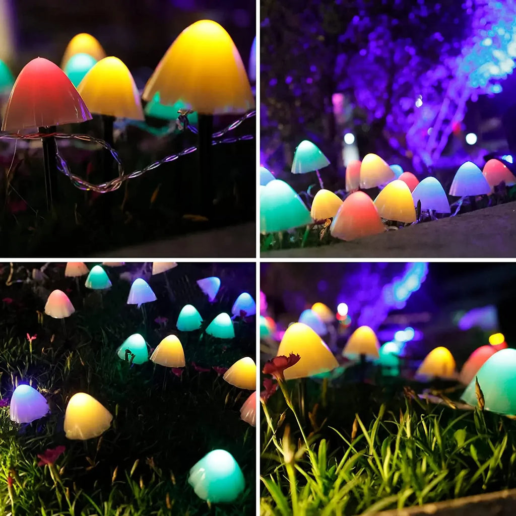 10 LED Solar Mushroom Lights Outdoor Waterproof Decorative Street Lights for Lawn Garden Patio Christmas Holiday Decoration Magic Electronics Sc649aa72e5c440e2a809174dac0e8f31k