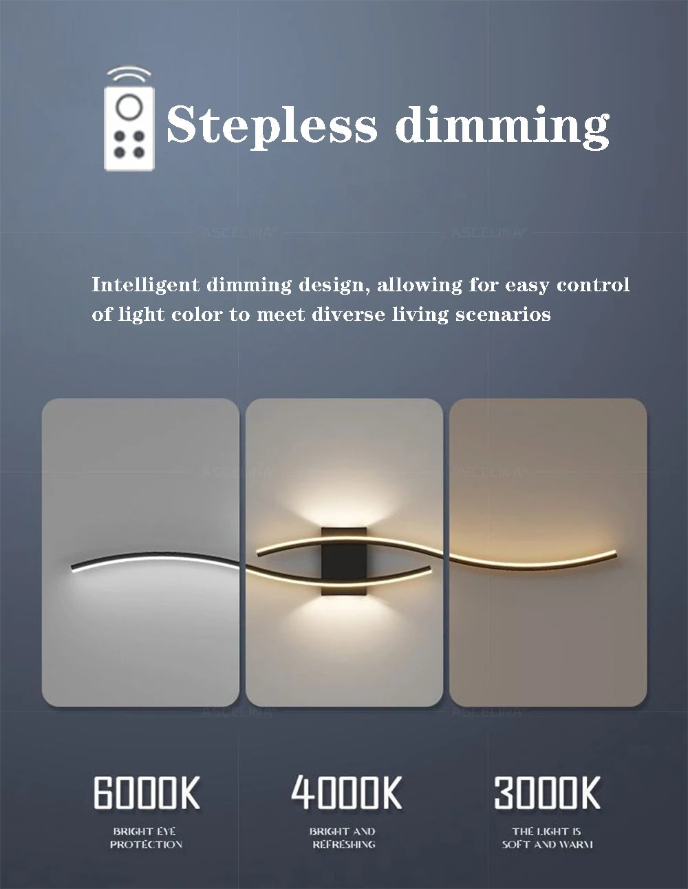 LED Wall Lamp Smart Remote Control Adjustable Color Temperature Brightness Bedroom Living Room Home Upper and Lower Led Lamps - Magic Electronics