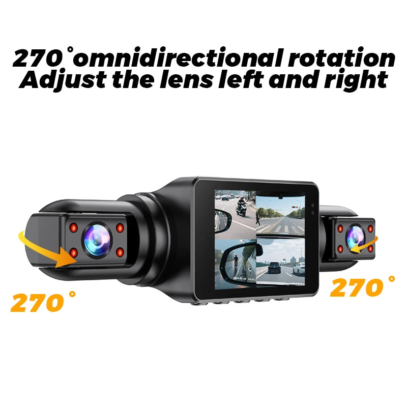 1080P Dashcam Car Dvr Front and Rear HD 4Cameras 2inch IPS4-Channel Recording Video Recorder Night Vision Recorder Black Box Magic Electronics Sc8c2bdd18f004e7ba301046ecf84c0f4s