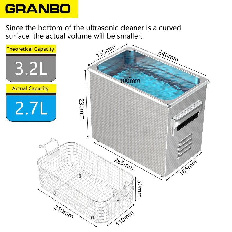Ultrasonic Cleaner 3L 120W/180W Heater Timer Knob Control 40KHz Ultrasonic Cleaning Machine for Dental Tools 3D Models Magic Electronics Sc9da9b164ad947cfa89af436e59d01a0U