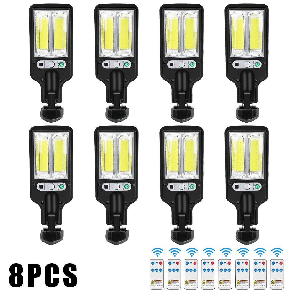 1/8pc Solar Outdoor Floodlight Security Wireless Lamp Illumination for Driveway Patio Garage Pathway Energy-Efficient LED Garden Remote-C-8 PCS Li-ion 18650 battery 1200mAh-White Light Magic Electronics Sca0168beaa324ae7815e4b1ca2f93e1ac Remote-C-8 PCS Li