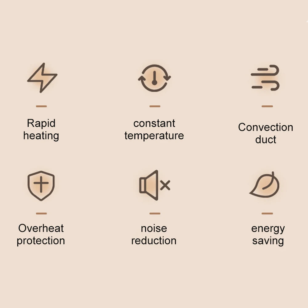 Portable Desktop Electric Heater for Home and Office, Mini Warm Air Fan for Desk Use and Foot Warmer for Cozy Comfort - Magic Electronics
