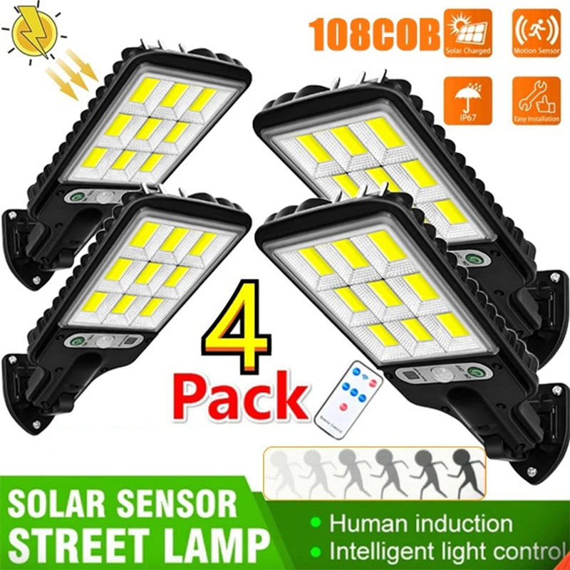 Solar Street Lights Outdoor 4500W Solar Lamp With 3 Light Mode Waterproof PIR Motion Sensor Security Lamp for Garden Path Yard Magic Electronics Scb5d403410f34b35abb629b7f82d0d46F
