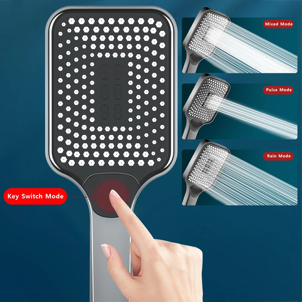 Large Flow High Pressure Shower Head Spray Bathroom Rain Shower Silicone Water-saving Nozzle Pressurization Handheld Accessories Magic Electronics Scbfc76acaa2542febcaa04f4d28761f53