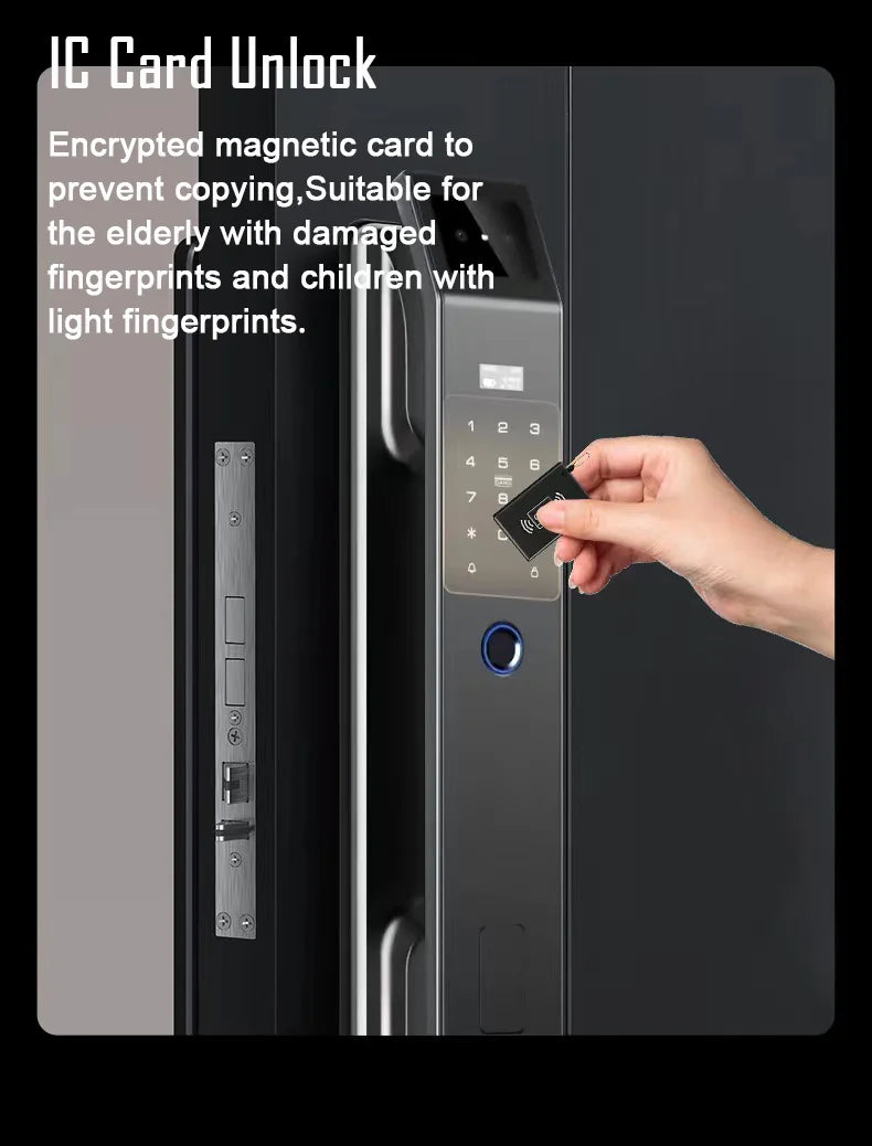 3D Face Recognition Unlock Digital Door Lock With Camera FIngerprint Password Unlock Keyless Electronic Door Lock - Magic Electronics