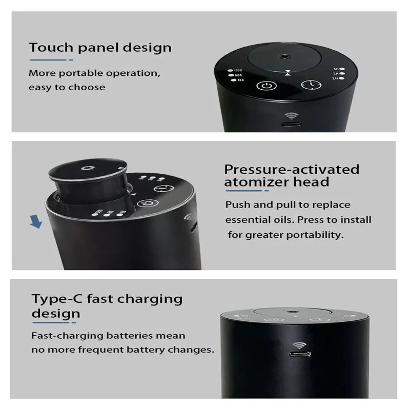 Portable Car Aroma Diffusers APP Connected Fragrance Smell Distributor Suitable for Office Home Car Fragrance Diffusers Magic Electronics Scc4b3debc4624fa89450367e6bf7a68eD
