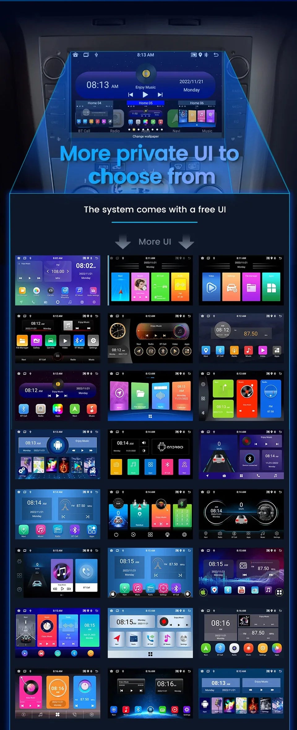 7' Car Radio with Wireless Carplay Android Auto Bluetooth FM for Ford Mondeo Fiesta S-max Focus Galaxy Transit Fusion Connect K Magic Electronics Scc600505d97549da9ebd040f031a648fz